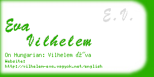 eva vilhelem business card